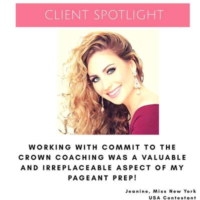 NYC Pageant Coach Jackie Schiffer's client Jeanine Hubert, Miss New York USA contestant.