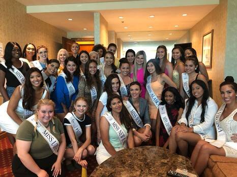 NYC Pageant Coach Jackie Schiffer with Miss Earth USA contestants