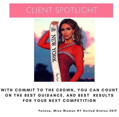 NYC Pageant Coach Jackie Schiffer's client Fatena Qassem, Miss Woman New York United States